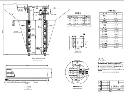 水源井结构图 施工图