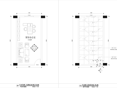 独立办公室室内 施工图