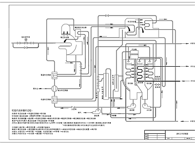 溴化锂制冷机组工作流程图 施工图