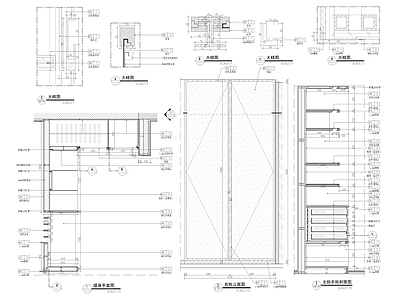 衣柜及墙面节点 施工图 柜类