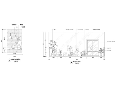 现代别墅小区屋顶花园景观设计绿化 露台 施工图