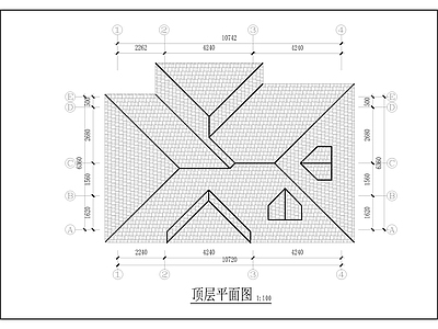 现代农村自建房别墅 独栋别墅 平立面图