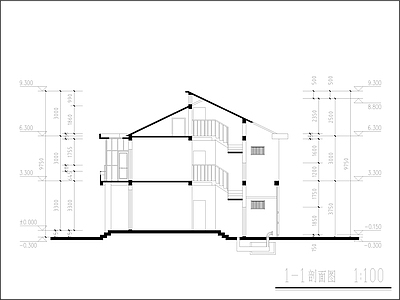 现代农村自建房别墅 独栋别墅 平立面图