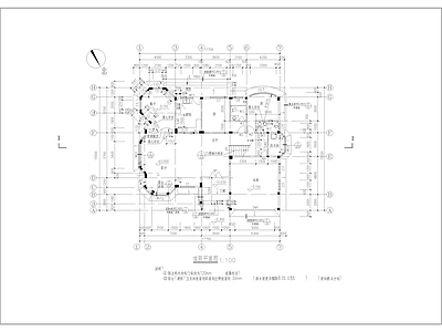 现代农村自建房别墅 独栋别墅 施工图 平立面图