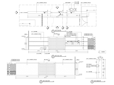 庭院院门详图 施工图 通用节点