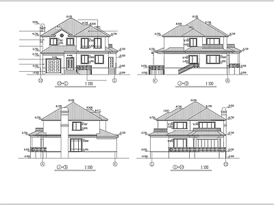 农村别墅建筑 施工图