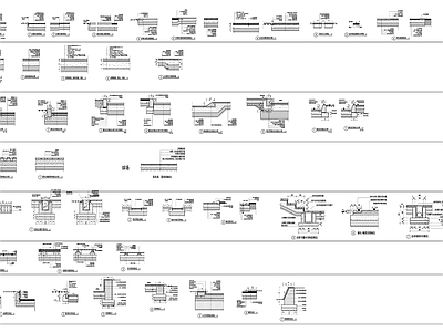 各种地面铺装节点 施工图