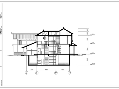 日式别墅建筑 施工图