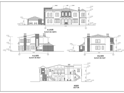 别墅建筑 施工图