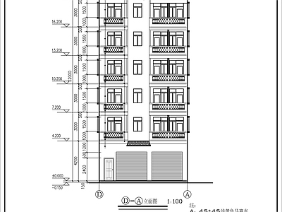 六层出租屋自建房建筑 施工图