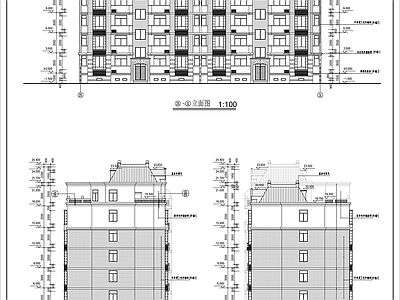 东方塞纳风格住宅建筑 施工图