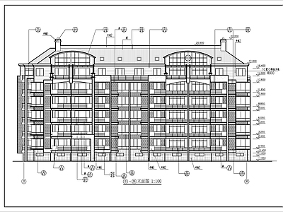 简中风格住宅建筑 施工图