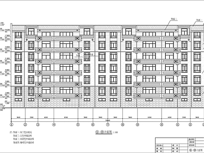 六层住宅楼建筑 施工图