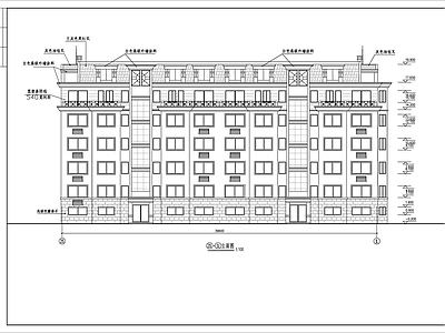 单位员工住宿楼建筑 施工图