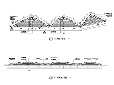 入口地形节点详图 施工图