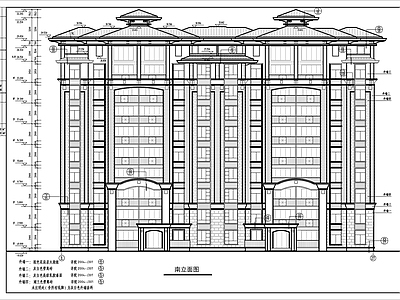 欧式风格小高层住宅建筑详图 施工图