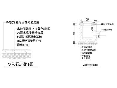 现代公园景观地面 广场地面方案 地面园路样式方案图集 岗岩水洗石步道平面图