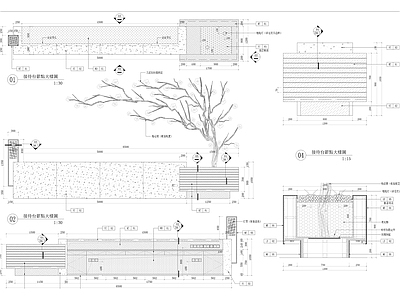 接待台吧台节点 施工图 前台