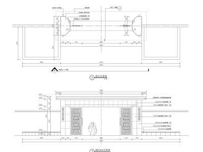 示范区大门详图 施工图 通用节点