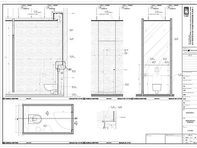 壁挂马桶小便器节点大样图 施工图