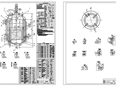 聚合反应釜总图装配图