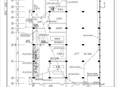 某电缆厂食堂中心电施图 建筑电气