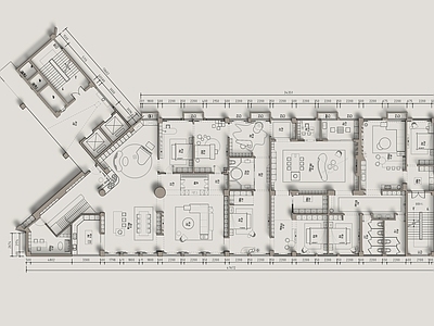 800平展厅平面布置图 施工图