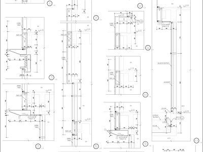 公建高层玻璃幕墙墙身详图 节点