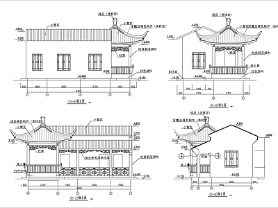 仿古风格管理用房 施工图