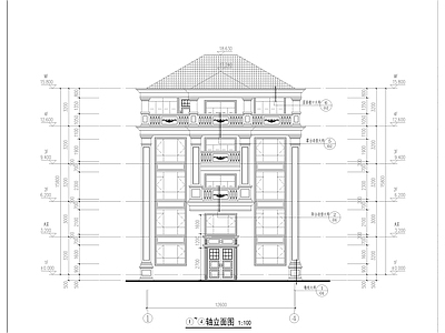 自建别墅建筑 施工图