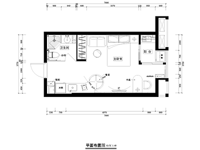 现代简约凯龙地产平层样板房室内家装 施工图