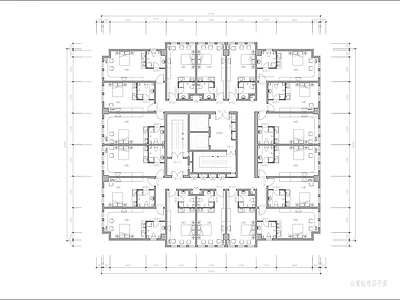 公寓楼标准层平面图