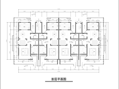 叠拼别墅室内 施工图