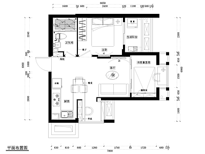 现代简约凯龙地产平层样板房室内家装 施工图