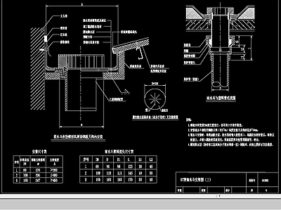87型雨水斗安装图节点 施工图