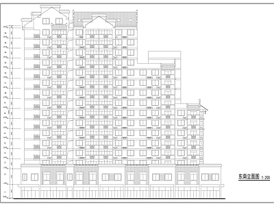 高层住宅区建筑 施工图