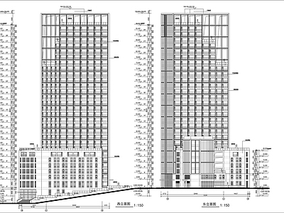 29层办公写字楼建筑 施工图