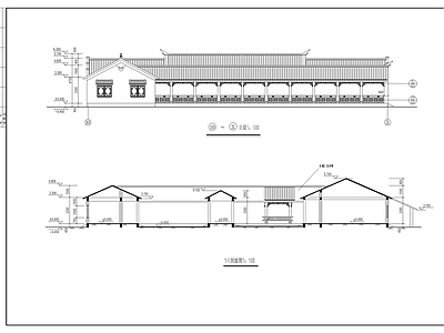 徽派建筑之农家饭庄建筑 施工图