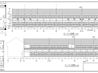 徽式建筑商住楼 施工图