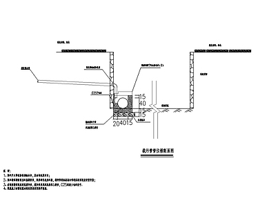 排洪渠渠底截污管改造包封断面大样 施工图