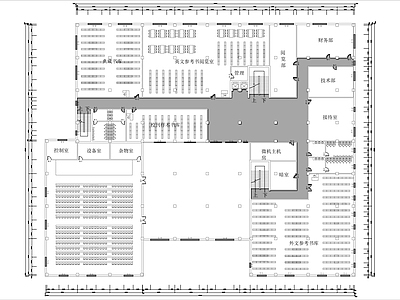 学校图书馆平面布置图 施工图