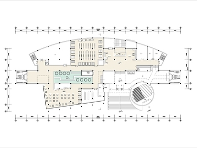 大型图书馆平面方案图