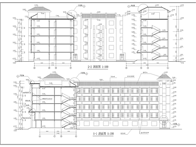 某学校学生公寓楼建筑施工图