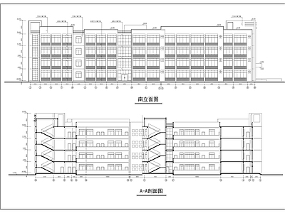 中学教学楼建筑 施工图