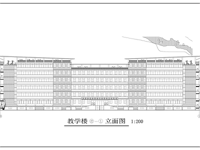 中学教学楼建筑 施工图