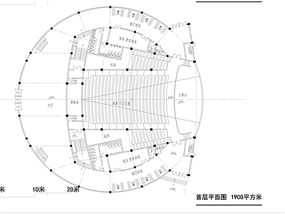 音乐礼堂 演艺中心 平面图