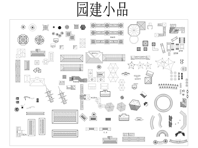 园林景观庭院小品 图库 景观小品