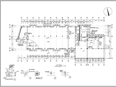 食堂综合楼建筑 施工图 食堂建筑