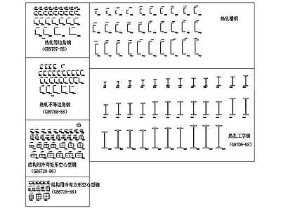 常用标准五金构件模块钢结构 图库