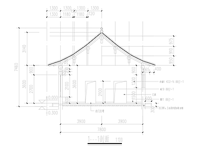 古建筑大楼门详图 施工图